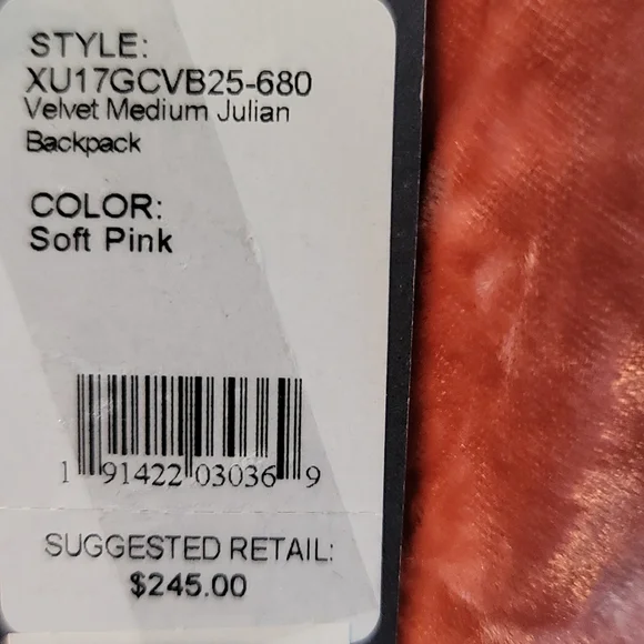 REBECCA MINKOFF Medium Julian Velvet Backpack - Picture 10 of 11